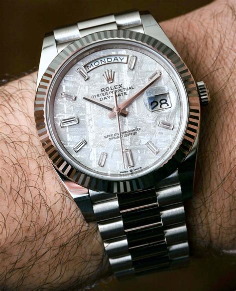 rolex president white gold 40mm|rolex day date 40 white gold.